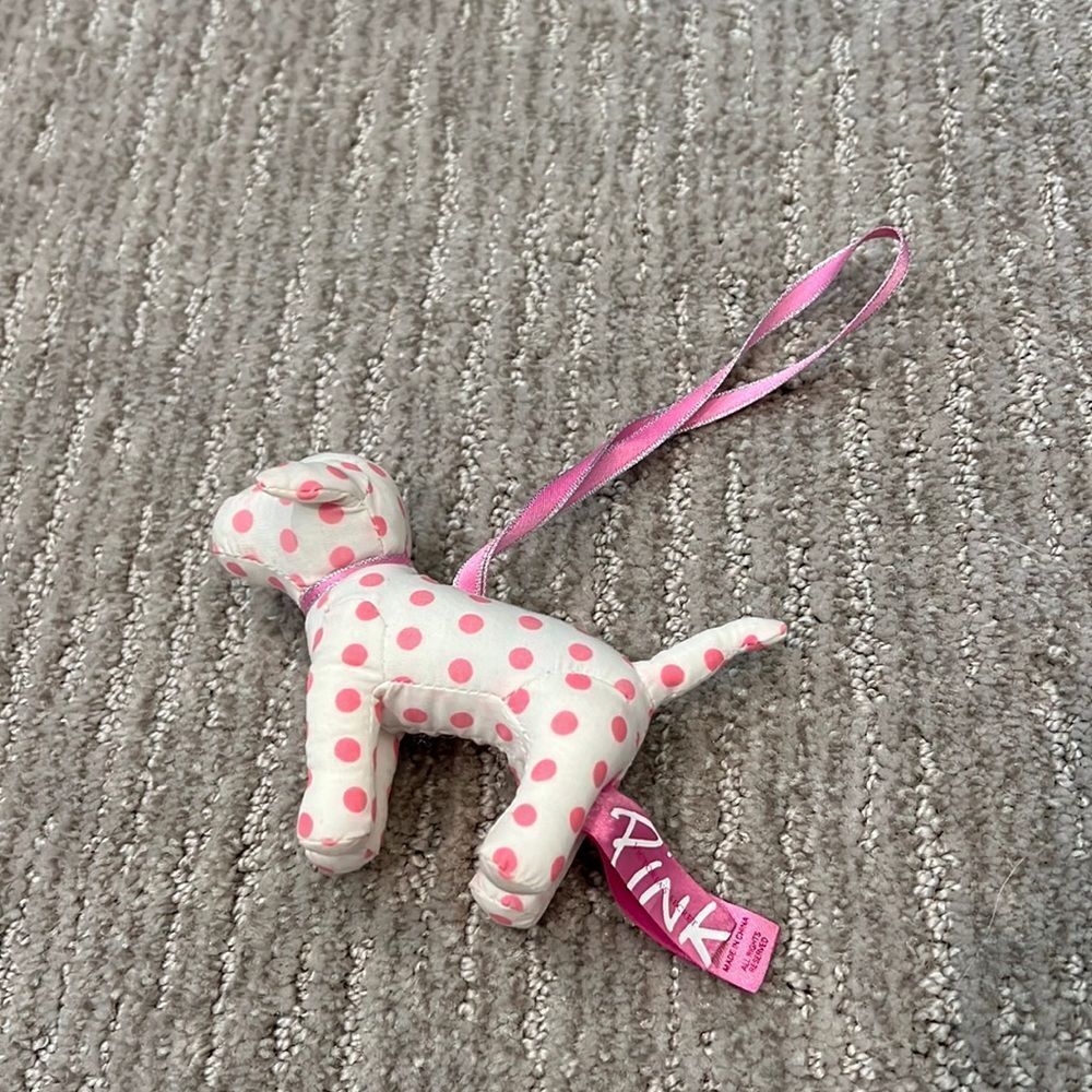 PINK Victoria’s Secret Pink & White Christmas Ornament
